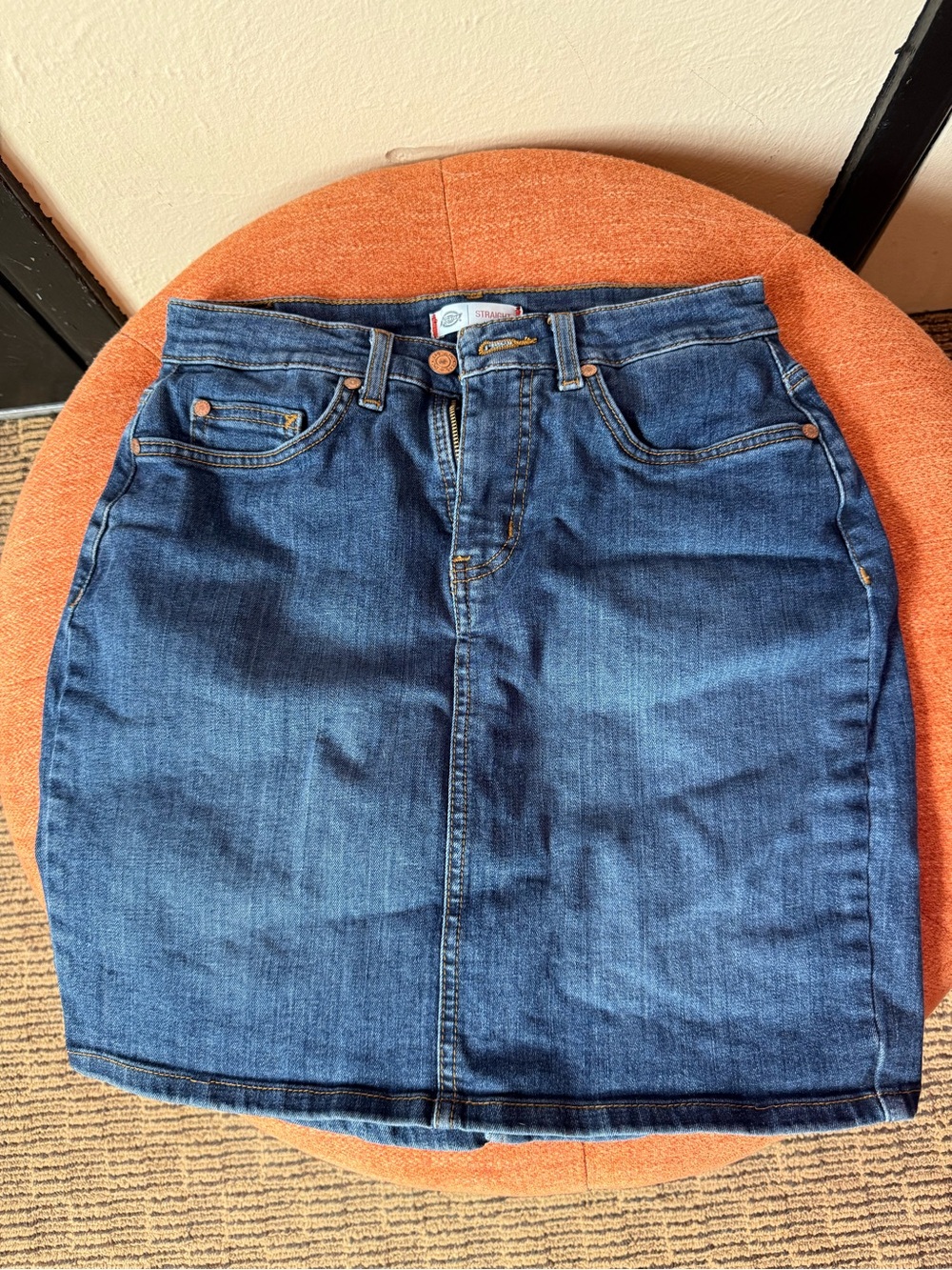 Dickies Blue Denim Mini Skirt